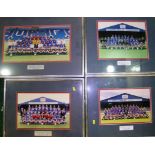 Four large framed photos of Carlisle United. Two 1994, 1996, 1997.