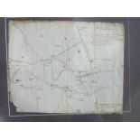 Northumberland. 18th cent. manuscript map centred on Whitehill & Kirkwhelpington.