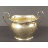 Silver sugar bowl of tapering ovoid shape. Condition Report.