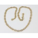 Lazaro gold necklace of cable baton pattern .750. Condition Report. 44.