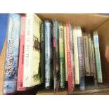 Box of railway related books.