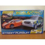 Scalextric Street Pursuit with Police Range Rover v Lamborghini Gallardo.