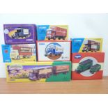 Seven boxed Corgi vehicles including John Codona's Pleasure Fairs, Moorhouse Jams,