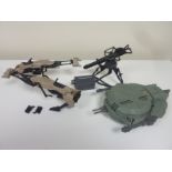 Star Wars two Speeder Bikes, Endor Forrest Ranger, Tripod Laser Cannon.