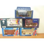 Five Corgi boxed vehicles to include, Pickford's, RM560 Stagecoach, Robson's Carlisle & London,