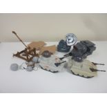 Star Wars Ewok hang-glider and catapult, Int-4 Interceptor, Radar Laser cannon,