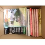 Box of railway related books.