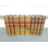 WILSON PROFESSOR. Wilson's Works. 5 various vols. plus his Essays, vols. 5 to 8. Half calf, c.