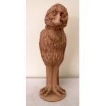 Terracotta Martinware style caricature covered jar in the form of Geoffrey Bayldon as a bird (The