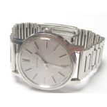 Gent's Eterna stainless steel bracelet watch (manual) cased. Condition Report. Going.