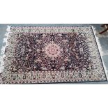 Modern Eastern / Pakistan rug, Ivory cround with central floral panel with tigers,