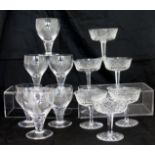 Set of six Stuart Crystal wine goblets,