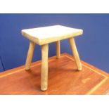 19th century oak milking stool.