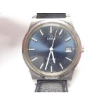 Gent's Omega stainless steel wrist watch (Manual), little used, Omega buckle.