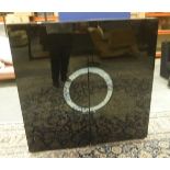 Large modern display cabinet with black glass finish. 123cm high x 120cm wide.