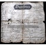 Banknotes. United Kingdom. Dumfries Commercial Bank. One Pound One Shilling note. 2nd April 1804.