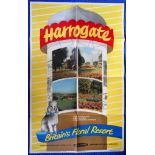 Railwayana. British Rail poster for Harrogate. Photographic scenes. Circa 1960's. 101cm x 63cm.