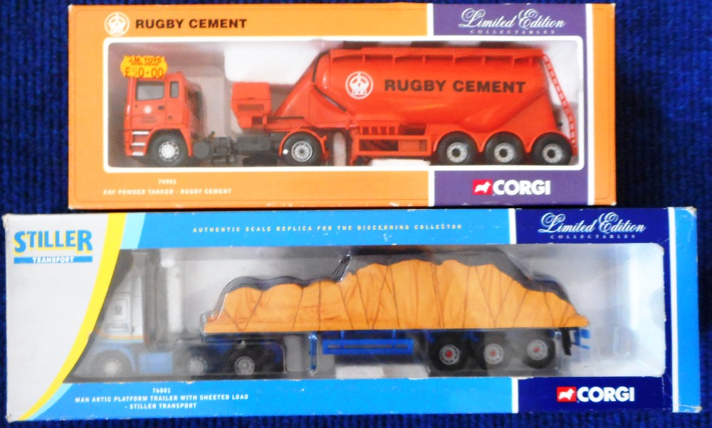 Corgi. (2) 74901 Articulated tanker – Rugby Cement. 76801 Articulated lorry – Stiller Transport.