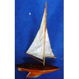 Pond yacht. 'Heather Elf. 52cm long x 87cm high.