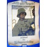 German WWI poster. 51cm x 75cm.