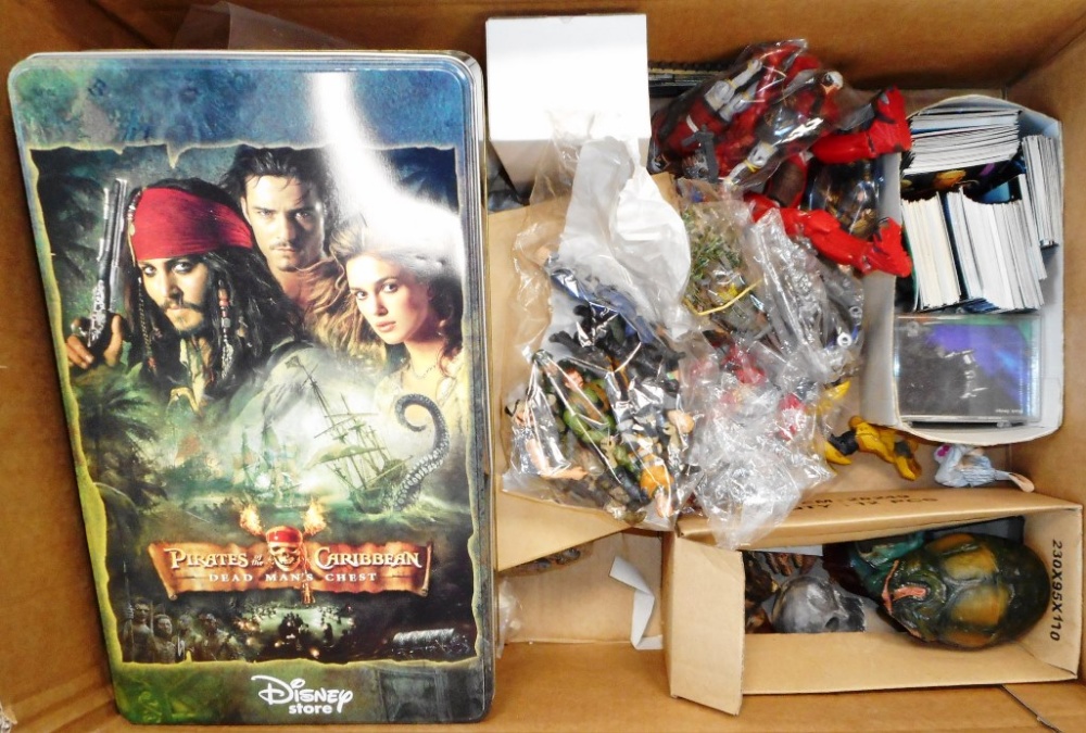 Fantasy. Large box of various Fantasy and Sci-Fi figures, cards etc.