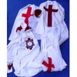 Masonic. Knights Templar robes and vestments, with cap.