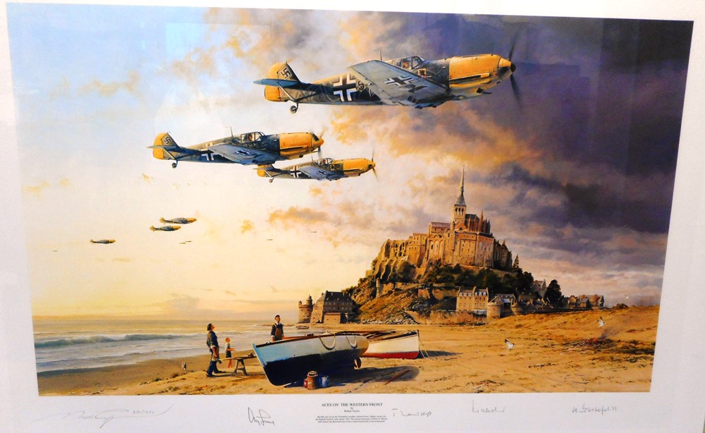 Three limited edition prints. "Aces on the Western Front", "Steinhoff Tribute", and "Eagle's Prey".