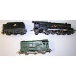 Tri-ang Railways. 4-6-2 loco and tender. 46205 'Princess Elizabeth', black. B.R. Un-boxed. R.