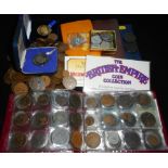 Collection of various coins in small albums etc.