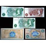 Banknotes. One Pound. Fforde. B301. E..Z. N. Unc. Ten Shillings. B310. C..N. N. Unc. One Pound.