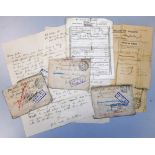 Interesting letters written to a WWI POW, addressed to Pte.