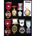 Masonic. Eight charity and stewards jewels.