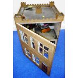 Turreted dolls house, 40cm x 40cm x 50cm high.