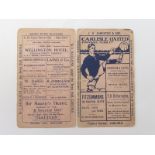 Rare Carlisle United vs Newcastle United official football programme, 28th September 1907,