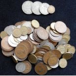 Pre-1947 silver coins. 42.3gms. Also bag of mixed coins.