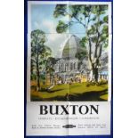 Railwayana. British Rail poster for Buxton. Scene by Ronald A. Maddox. Circa 1960's. 101cm x 63cm.