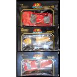 Burago. Three 1:18 scale die-cast vehicles. Boxed.