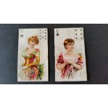 KIMBALL, Beauties (p/c inset), six & ten of clubs, G, 2