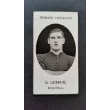 TADDY, Prominent Footballers, Comrie (Millwall), Grapnel back, with footnotes, VG