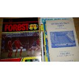 FOOTBALL, programmes, 1970s onwards, inc. Leicester City (100), Huddersfield Town (80),