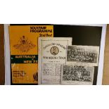 RUGBY UNION, selection, inc. tour brochure for 1931/2 Springkbok (lacking cover), programme for