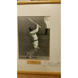 CRICKET, photo, signed to mount by Clyde Walcott, 7 x 9.5, full-length batting, personally