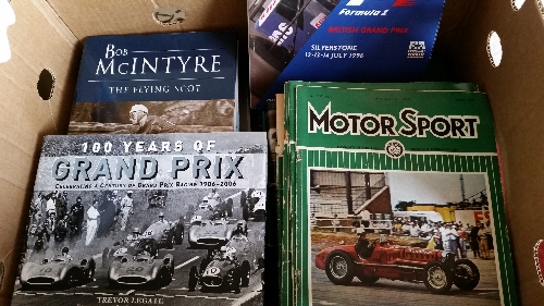 MOTOR SPORT, selection, inc. hardback editions, Between The Hedges by Stephen Davison, Sidecar