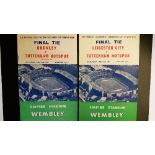 FOOTBALL, programmes for FA Cup Finals, 1961 & 1962, both Tottenham Hotspurs, EX, 2