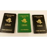 CRICKET, Lancashire members season ticket books, 1996 (Life Member) & two 1998 (Complimentary), each