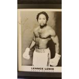 BOXING, selection, signed magazine photo by Lennox Lewis; poster for Lewis v McCall, G to EX, 2