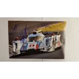 MOTOR SPORT, signed colour 12 x 8 photos mostly showing cars, inc. Le Mans winners, Guy Smith, Tom
