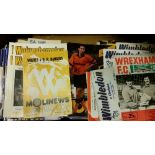 FOOTBALL, programmes, 1980s onwards, good mixture of clubs inc. Wolves, Wimbledon, Wrexham, Leeds,