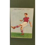 FOOTBALL, signed magazine photo by Jimmy McIlroy, full-length pose in Burnley kit, overmounted, 13.5