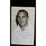 FOOTBALL, signed photo by Allenby Chilton, annotated in his hand 'Manchester United, England',